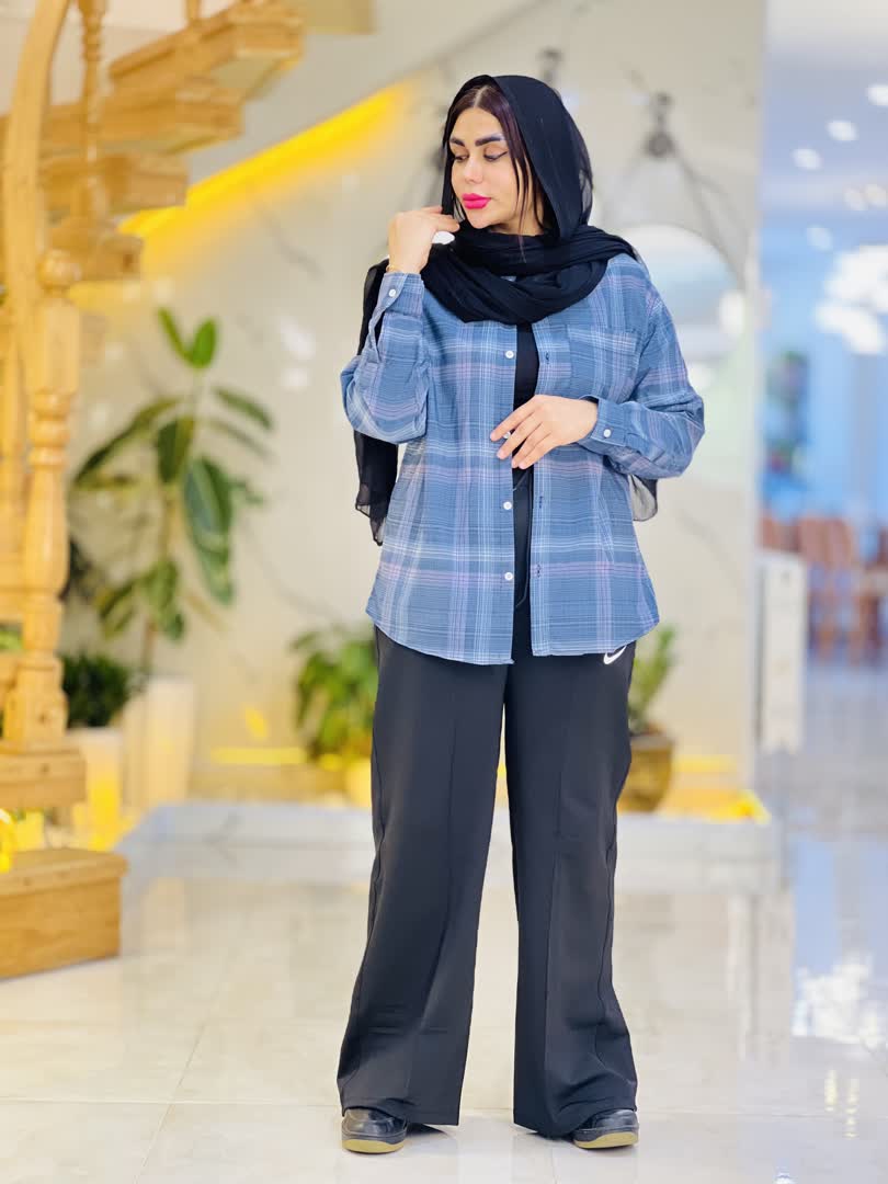 شومیز چهارخانه 2096